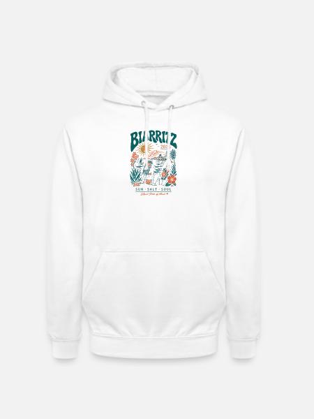 Biarritz 2026 Surf Insel Vibes - Unisex Hoodie - Weiß
