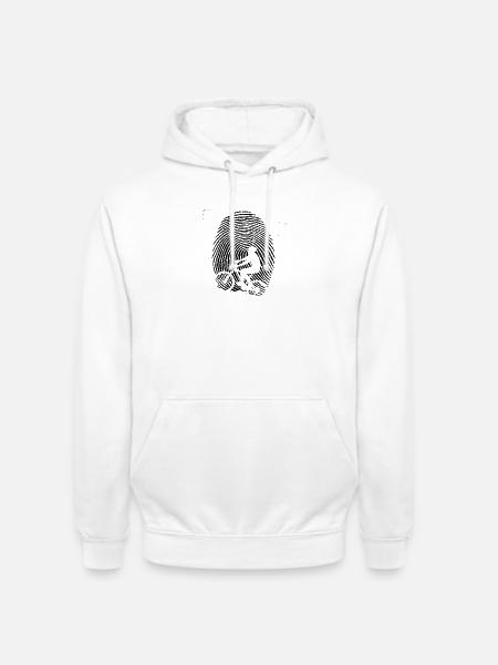 Fahrradfahrer MTB Downhill - Unisex Hoodie - Weiß