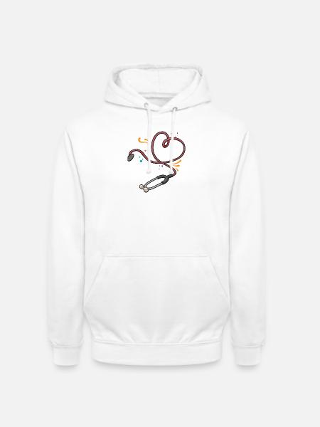Nurse Life Stethoskop - Unisex Hoodie - Weiß
