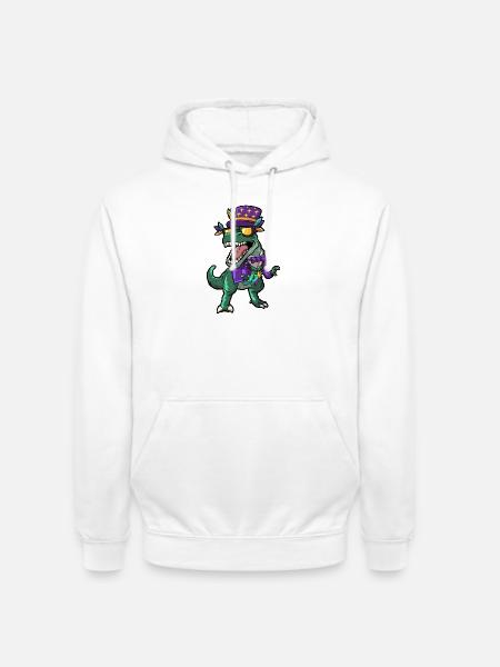 Mardi Gras Dino - Unisex Hoodie - Weiß