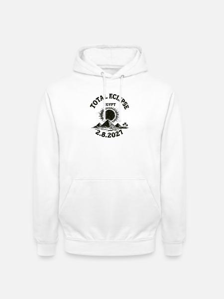 Totaler Eclipse über Ägypten - Unisex Hoodie - Weiß