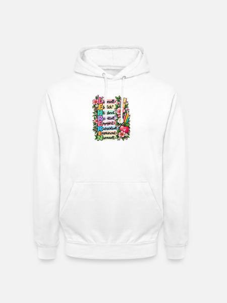 Lehrerin Definition Akrostichon Bücher Geschenk - Unisex Hoodie - Weiß
