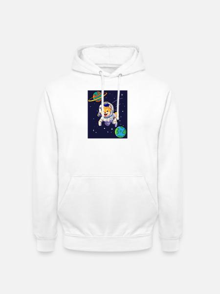 Shiba Inu Astronaut - Unisex Hoodie - Weiß