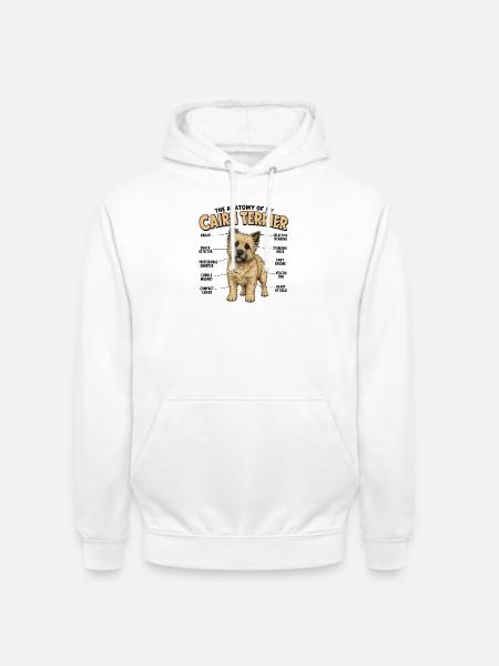 Cairn-Terrier-Hundebesitzer T Anatomie Terrier Gas - Unisex Hoodie - Weiß