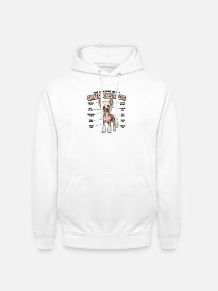 Chinesischer Schopfhund Hundebesitzer Gassi - Unisex Hoodie - Weiß