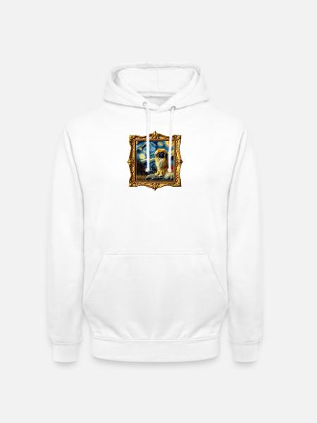 Starry Pekingese Night - Unisex Hoodie - Weiß