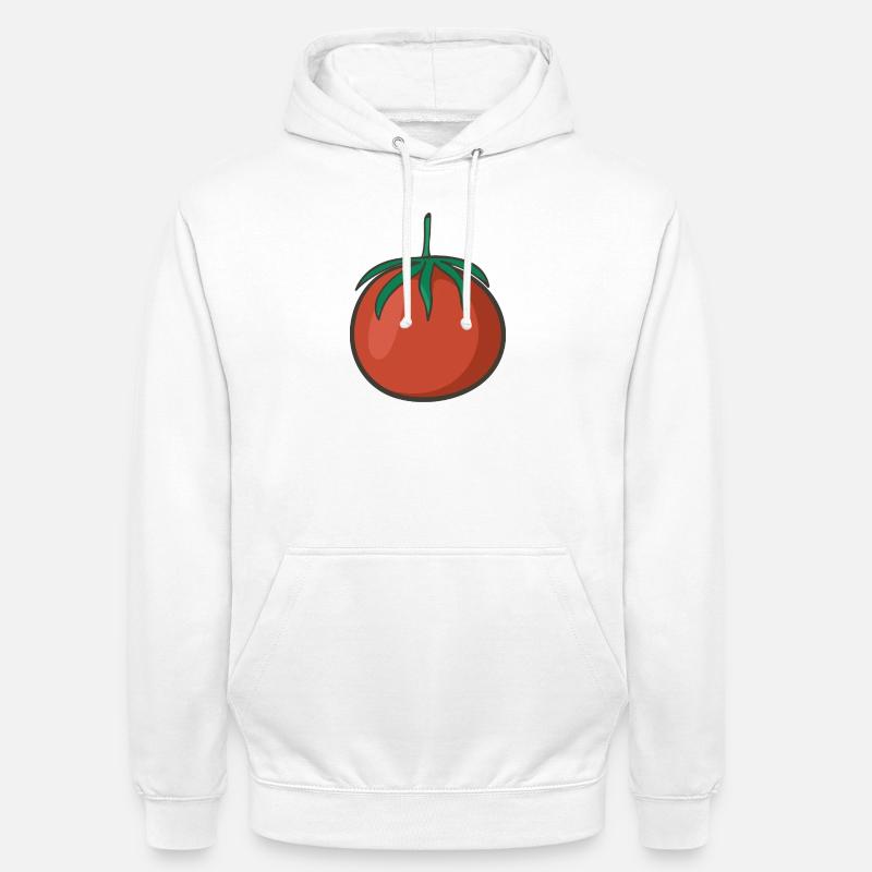 pomidor - Bluza z kapturem typu unisex - biały