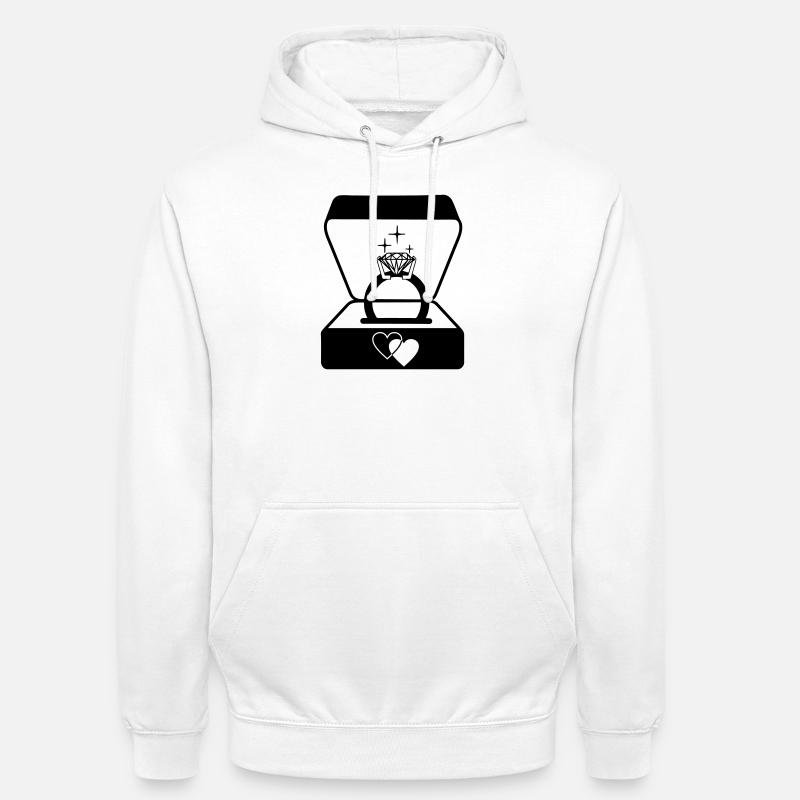 Juwelier Ehering in Box - Unisex Hoodie - Weiß