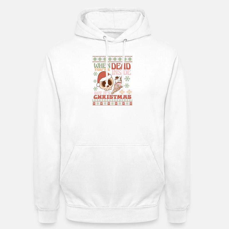 Pull de Noël moche - Sweat-shirt à capuche unisexe - blanc