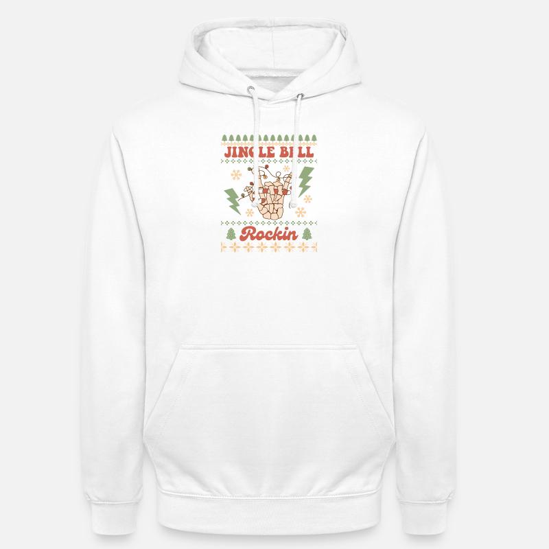 Pull de Noël moche - Sweat-shirt à capuche unisexe - blanc