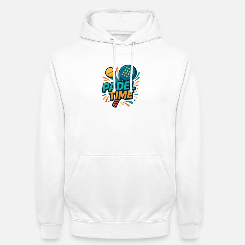 Padel Time Farbexplosion - Unisex Hoodie - Weiß