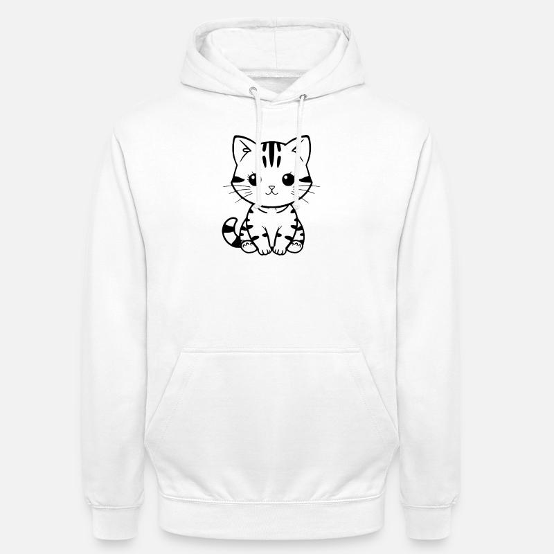 Cadeau de Noël Chat chaton Chat - Sweat-shirt à capuche unisexe - blanc