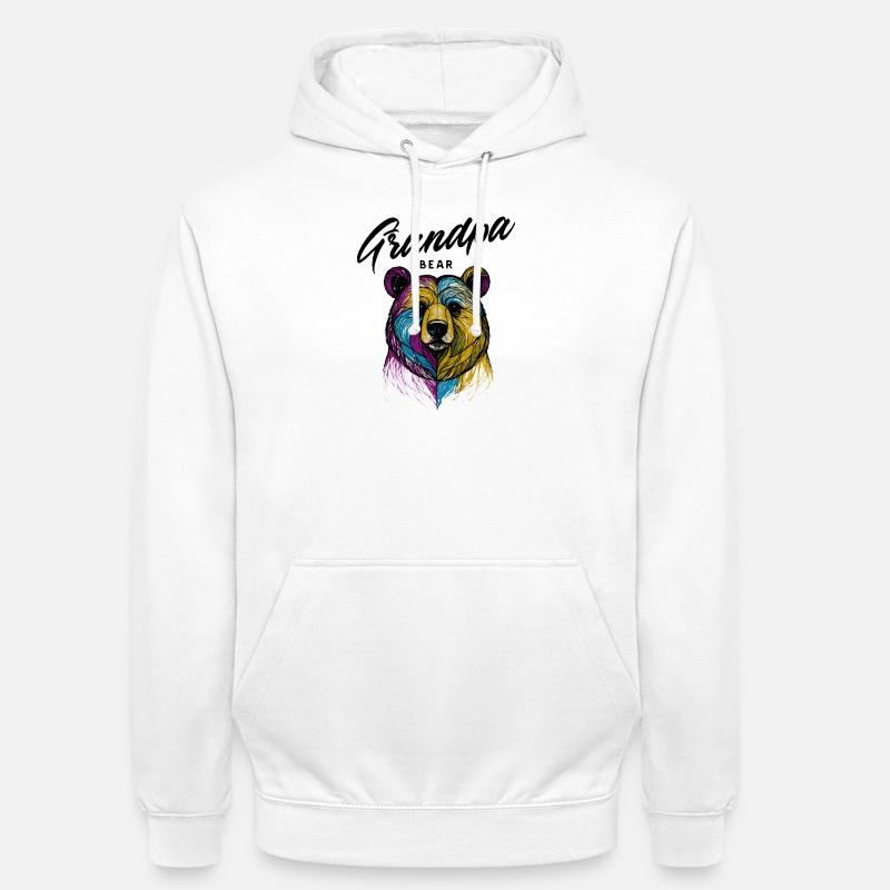 Rainbow Bear Split Opa Bär - Unisex Hoodie - Weiß