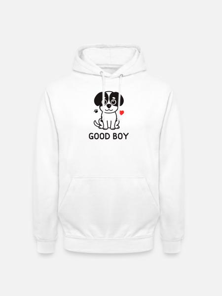Good Boy – Cute Dog Motif - Unisex Hoodie - white
