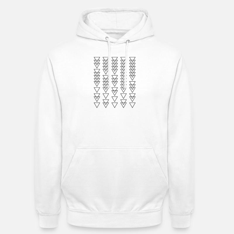 Triangles Pattern design - Unisex Hoodie - white