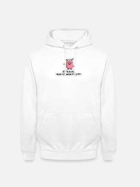 Ich glaub, mein Schwein pfeift - Unisex Hoodie - Weiß
