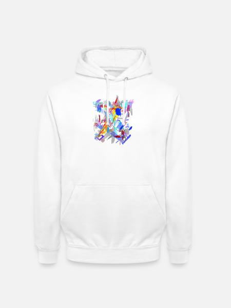 Farben Muster Abstrakt - Unisex Hoodie - Weiß