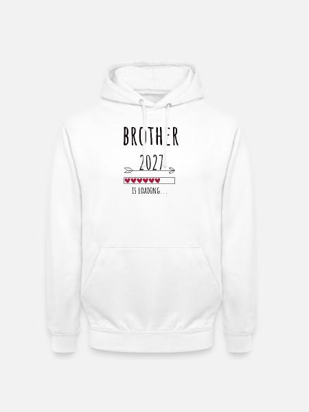 Pregnancy Announcement – Bruder 2027 Geschenk - Unisex Hoodie - Weiß