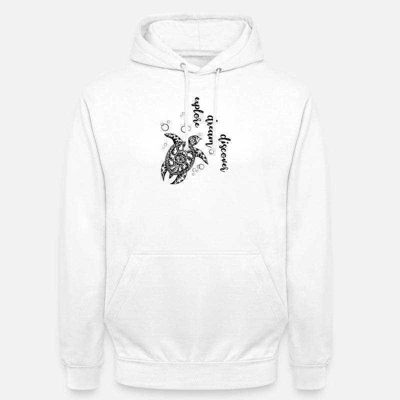 Explore Dream Discover - Sweat-shirt à capuche unisexe - blanc