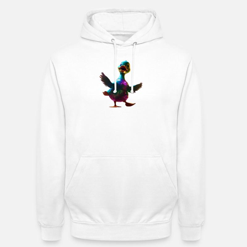 Dancing Duck - Unisex Hoodie - white