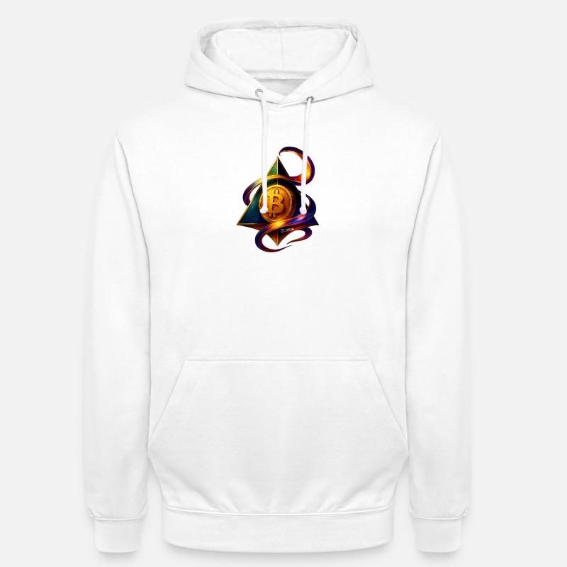 Conception créative Bitcoin et Blockchain - Sweat-shirt à capuche unisexe - blanc