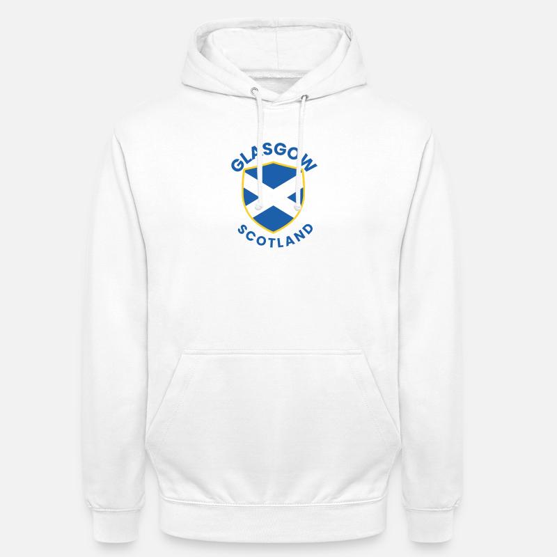 Conception du Bouclier écossais de Glasgow - Sweat-shirt à capuche unisexe - blanc