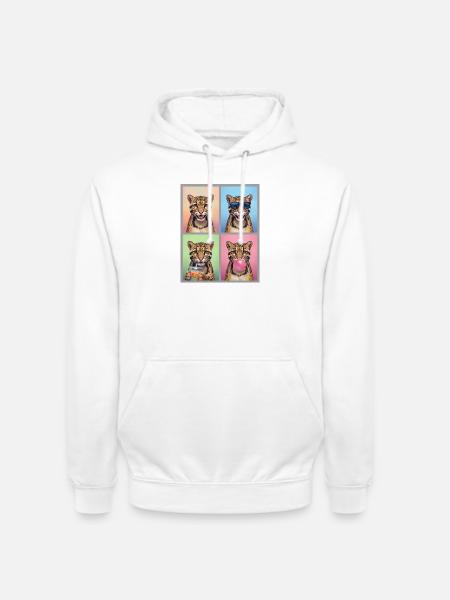 Nebelparder Clouded Leopard - Unisex Hoodie - Weiß