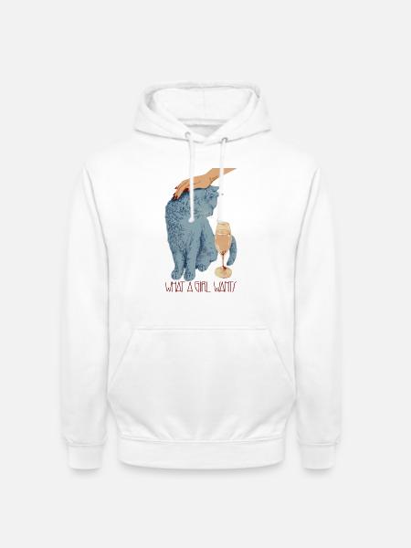 WAS EIN MÄDCHEN WILL - Unisex Hoodie - Weiß