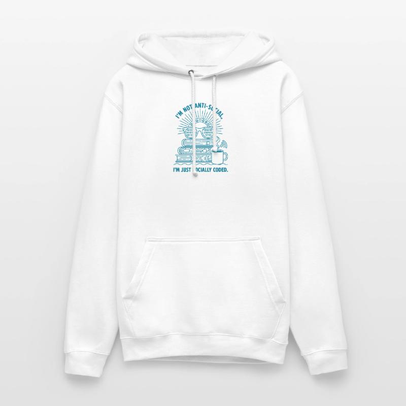 Socially Coded: Books, Coffee & Code Unisex Hoodie