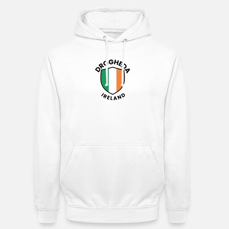 Bouclier d’Irlande de Drogheda - Sweat-shirt à capuche unisexe - blanc
