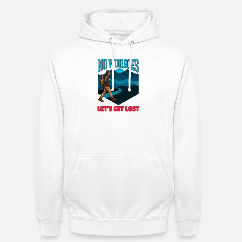 Pas de souci, on se perd - Sweat-shirt à capuche unisexe - blanc