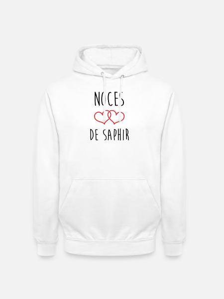 Sapphire Wedding 16 Years of Marriage - Unisex Hoodie - white