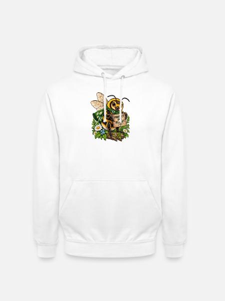 Protect Our Planet Biene - Unisex Hoodie - Weiß