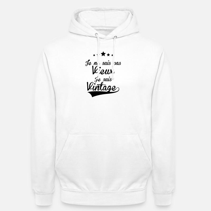 Vintage_FR_H - Sweat-shirt à capuche unisexe - blanc