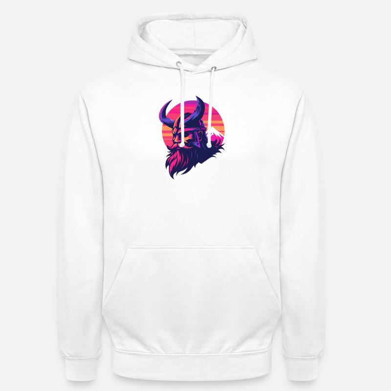 Viking synthwave 3 - Sweat-shirt à capuche unisexe - blanc