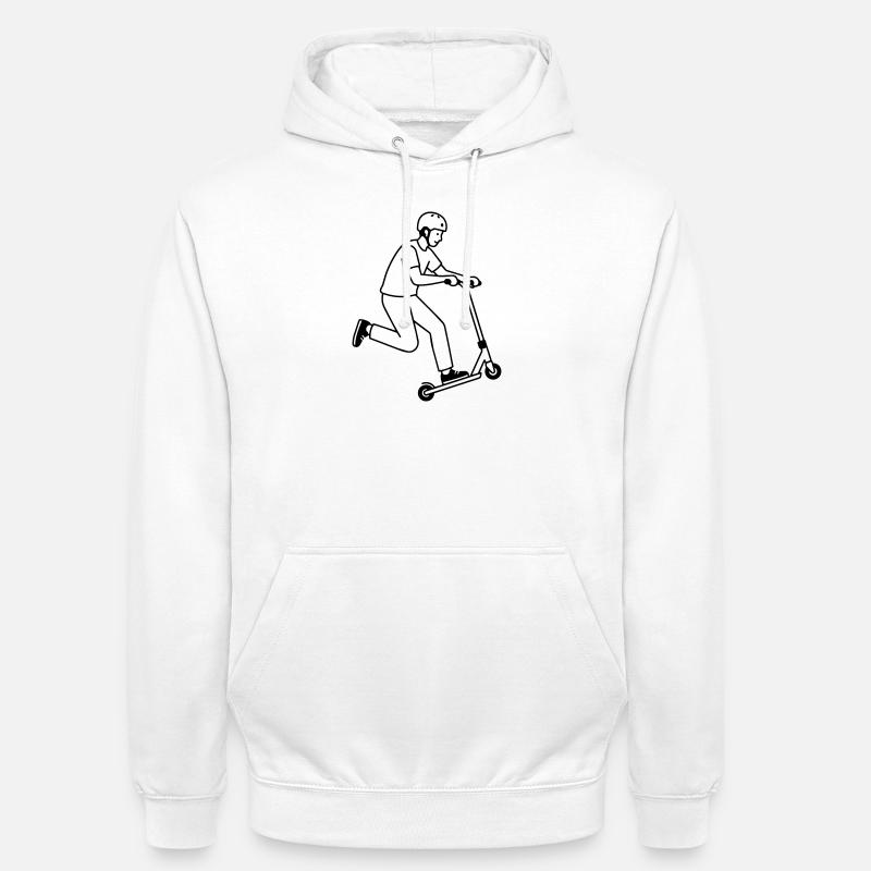 Trottinette cascade - Sweat-shirt à capuche unisexe - blanc