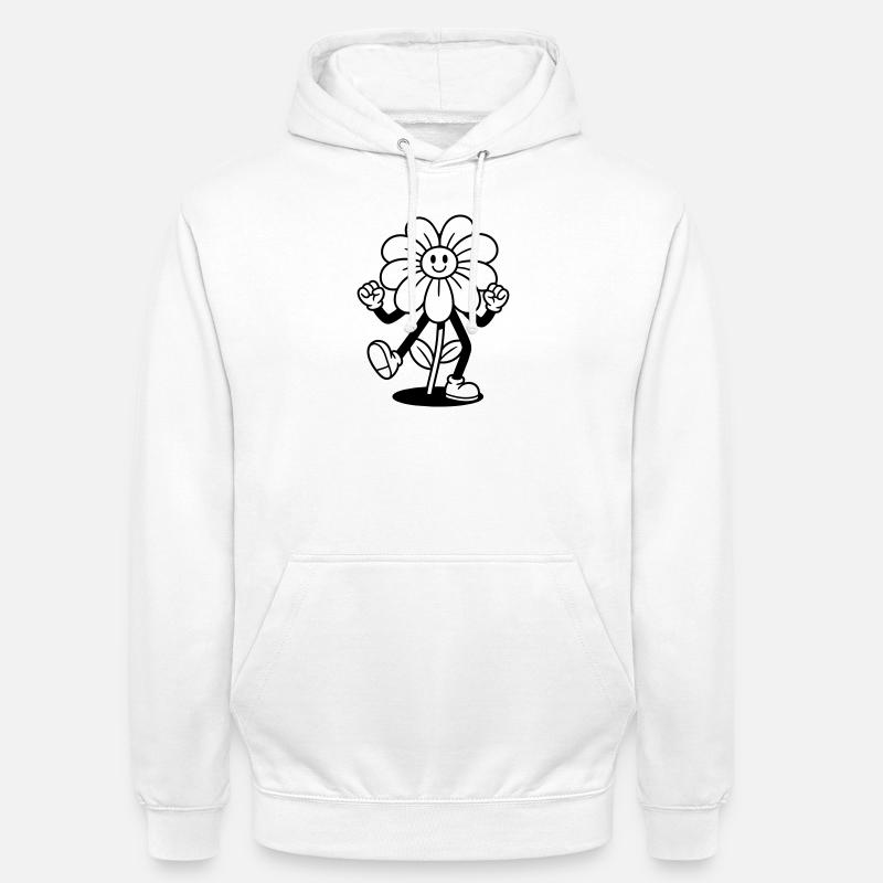 fleur - Sweat-shirt à capuche unisexe - blanc