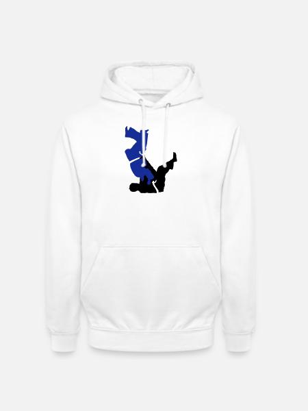 judo - Sweat-shirt à capuche unisexe - blanc