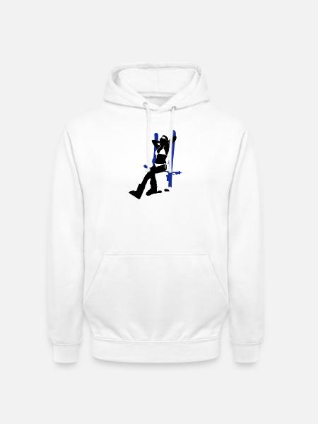 ski girl - Unisex Hoodie - white