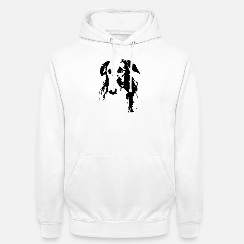 Barsoi Kopf - Unisex Hoodie - Weiß