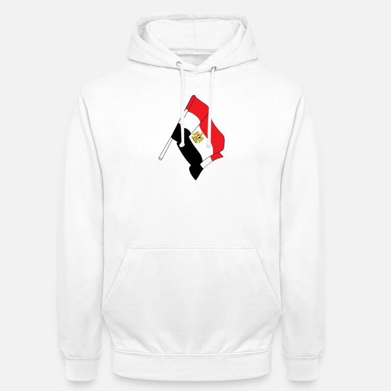 Drapeau : Égypte - Sweat-shirt à capuche unisexe - blanc
