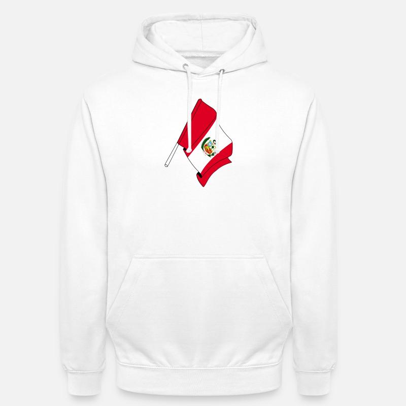 Drapeau Pérou - Sweat-shirt à capuche unisexe - blanc