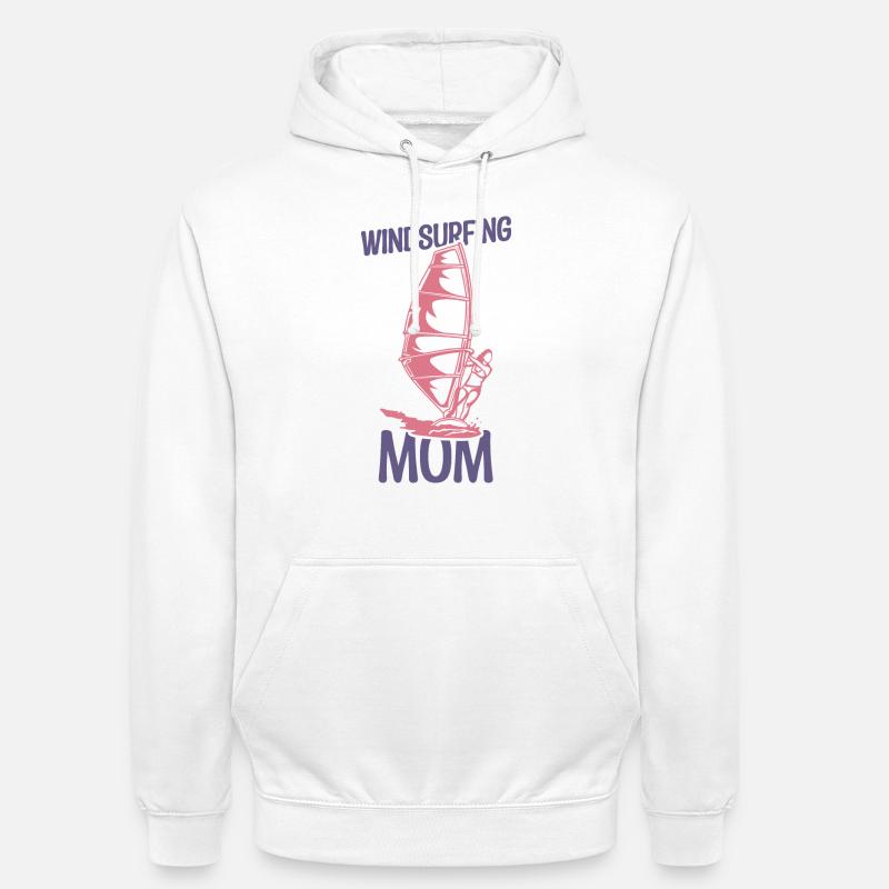 Mère de la planche à voile - Sweat-shirt à capuche unisexe - blanc