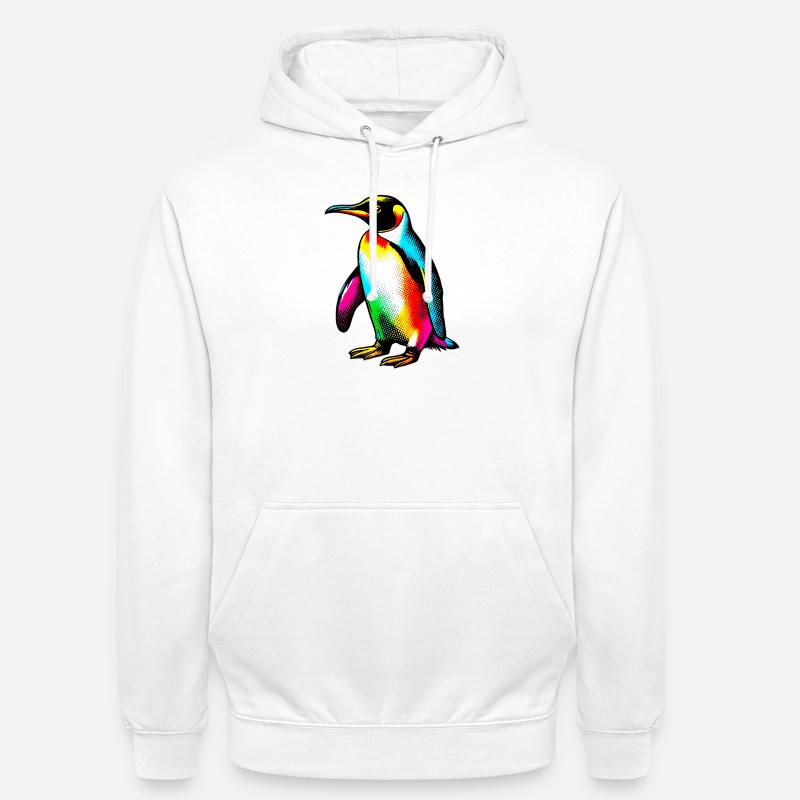 Pingouin - Sweat-shirt à capuche unisexe - blanc