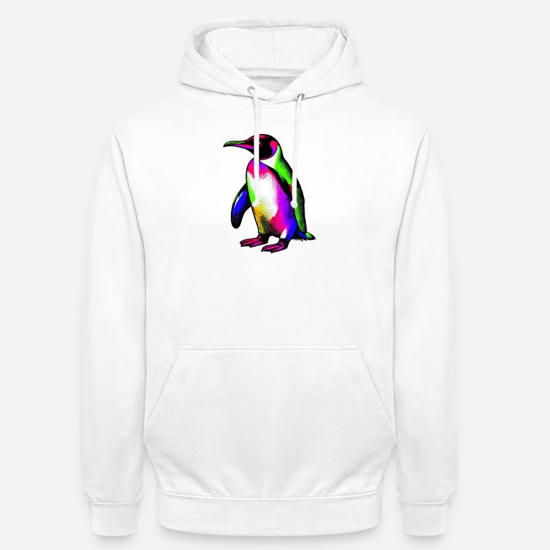 Pingouin - Sweat-shirt à capuche unisexe - blanc