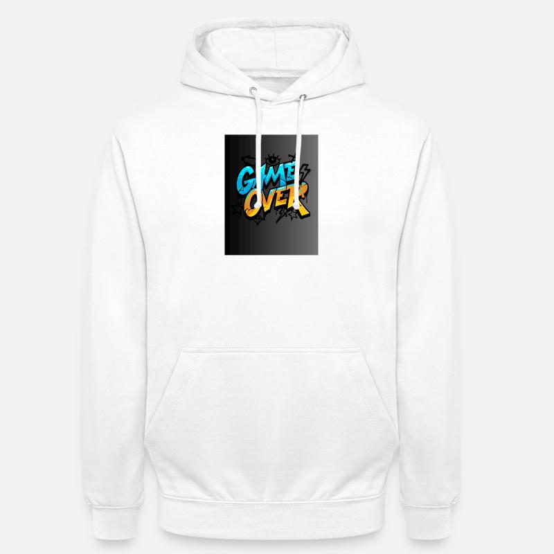 Graffiti Style Game Over Design - Sweat-shirt à capuche unisexe - blanc