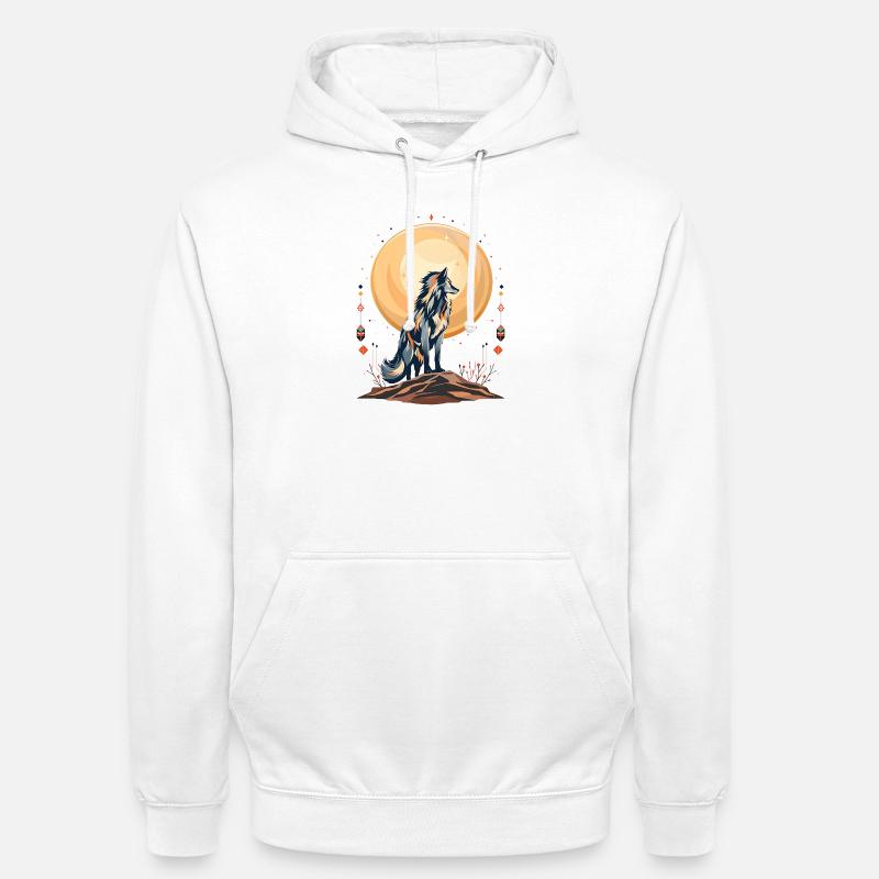 Boho Wolf - Unisex Hoodie - Weiß
