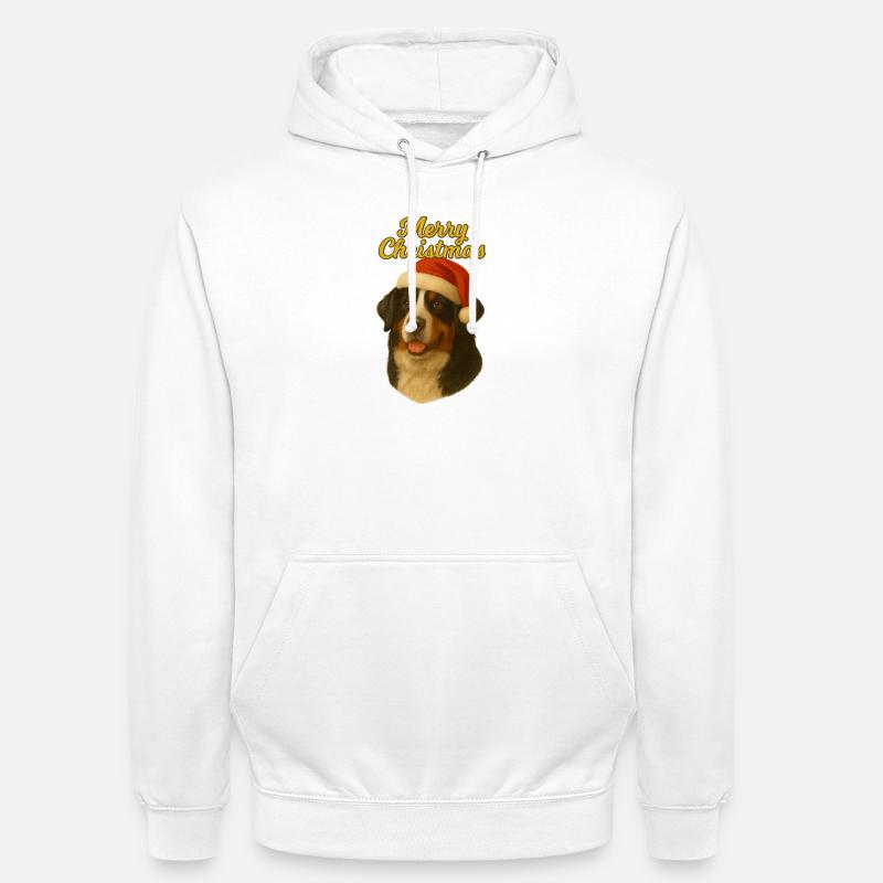 Berner Sennenhund Merry Christmas Pullover - Unisex Hoodie - Weiß