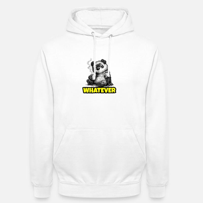 Whatever – Grumpy Bear Coffee (Sketch) - Sweat-shirt à capuche unisexe - blanc