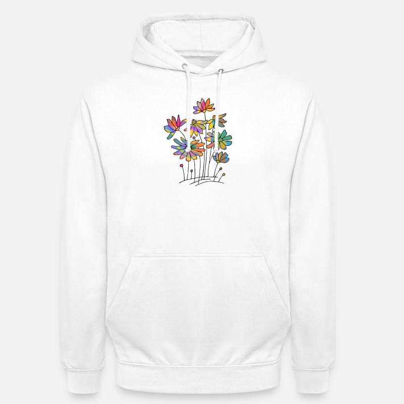 Blumen - Unisex Hoodie - Weiß